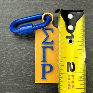 Blue and Gold Sigma Gamma Rho Keychain